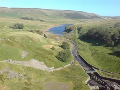 View of Scar House Reservoir from atop Angram Dam